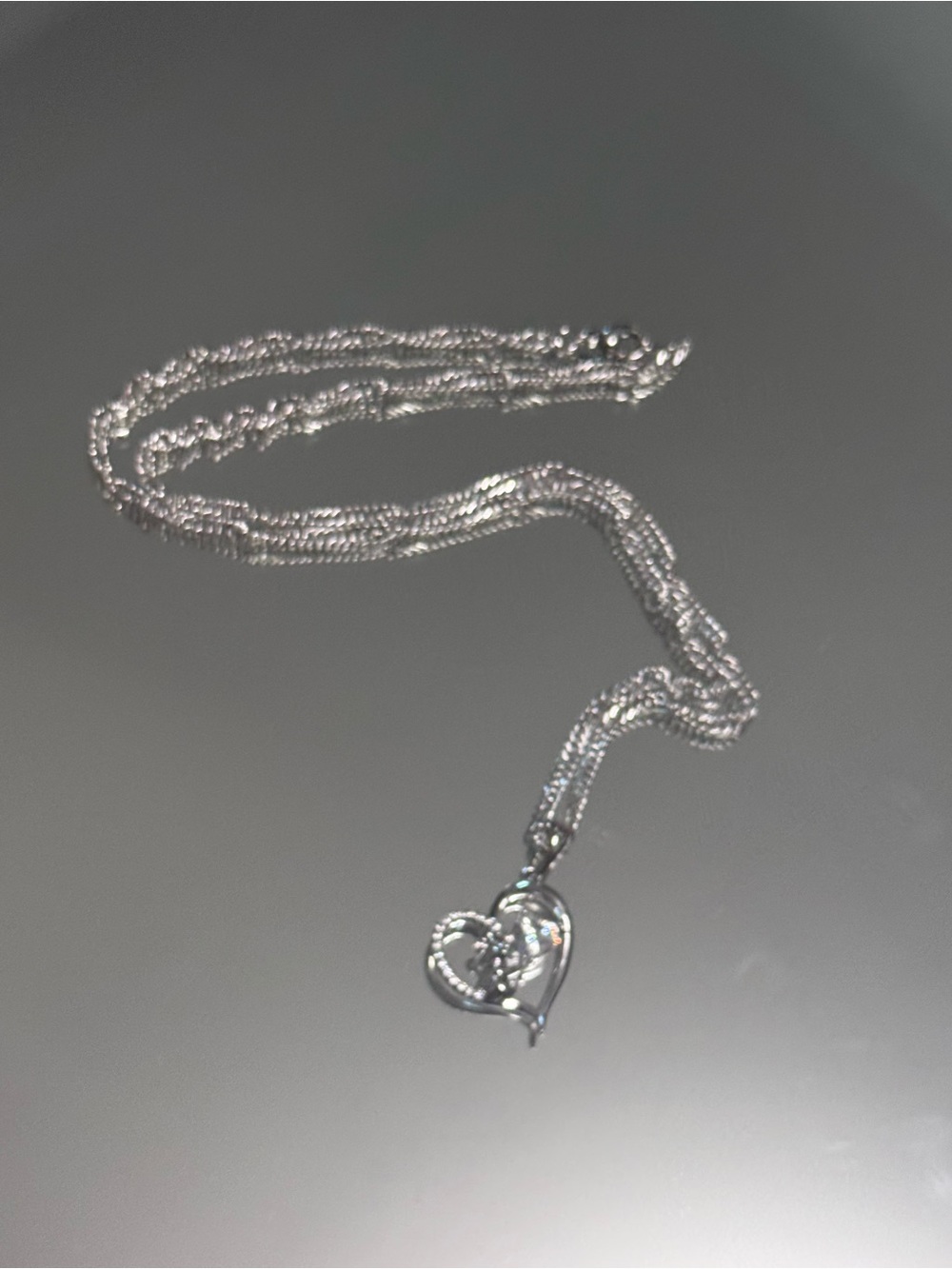 Delicate Silver Heart Pendant Necklace for Women